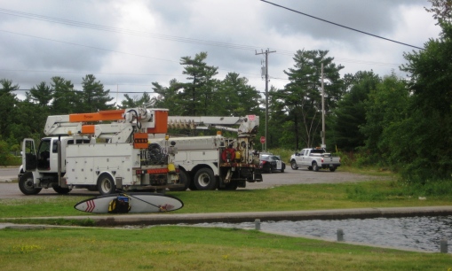 Hydro crews had just fixed the 3-phase power interruption as I arrived. 